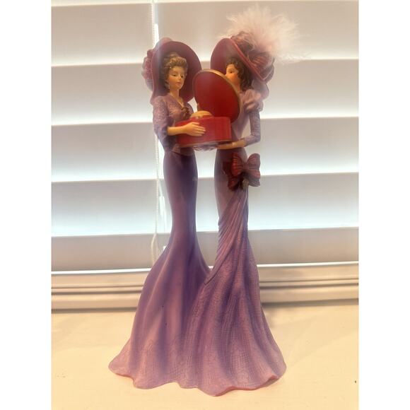 Thomas Kinkade Portraits of Style & Grace Collection 3 Figurines Red Hat Society - Picture 1 of 13